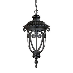 Naples - One Light Outdoor Hanging Lantern - 9.38 Inches Wide by 20.5 Inches High