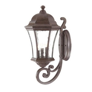 Waverly - Three Light Outdoor Wall Mount - 8 Inches Wide by 19.5 Inches High