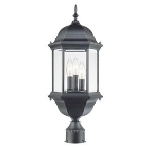 Madison - Three Light Post - 9.5 Inches Wide by 25 Inches High - 750373