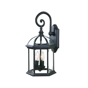 Three Light Outdoor Wall Mount - 10 Inches Wide by 19 Inches High