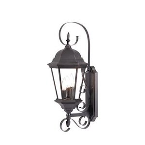 New Orleans - Three Light Outdoor Wall Mount - 9.25 Inches Wide by 25 Inches High - 1090178