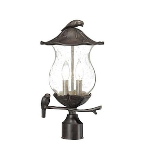 Avian - Two Light Post - 10 Inches Wide by 18.5 Inches High