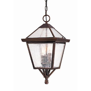Charleston - Three Light Outdoor Hanging Lantern - 9.75 Inches Wide by 18 Inches High