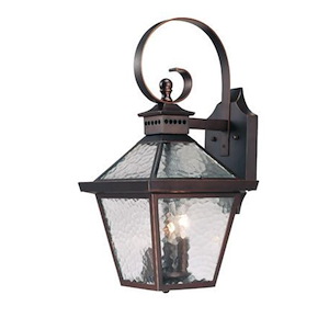 Bay Street - Three Light Outdoor Wall Mount - 9.75 Inches Wide by 21 Inches High
