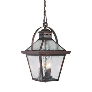 Bay Street - Three Light Outdoor Hanging Lantern - 9.75 Inches Wide by 16.5 Inches High