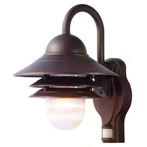 Mariner - One Light Outdoor Wall Mount with Motion Detection - 10 Inches Wide by 13.5 Inches High