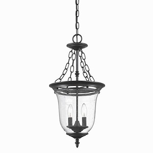 Belle - Three Light Large Hanging Lantern - 14.25 Inches Wide by 25.38 Inches High