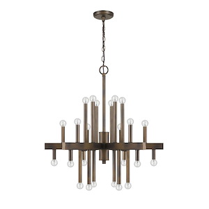 Fallon - 24 Light Chandelier in Modern Style - 28 Inches Wide by 28.25 Inches High