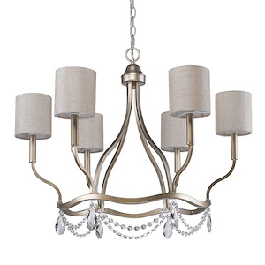 Margaret - Six Light Chandelier - 30.5 Inches Wide by 24 Inches High