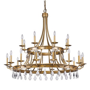 Krista - Twenty-Four Light 2-Tier Chandelier in Antique Style - 48.5 Inches Wide by 42 Inches High