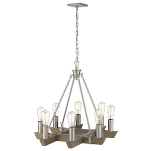 Finnick 8-Light Chandelier in Unique Style - 24 Inches Wide by 23 Inches High