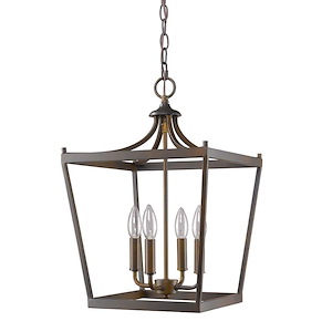 Kennedy - Four Light Pendant - 13 Inches Wide by 20 Inches High