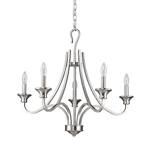 Michelle - Five Light Chandelier - 28 Inches Wide by 25 Inches High