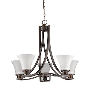 Mia - Five Light Mini Chandelier - 26 Inches Wide by 21.5 Inches High
