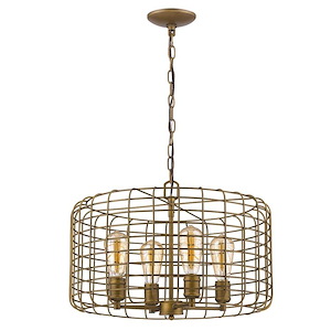 Lynden - Four Light Pendant in Industrial Style - 20.25 Inches Wide by 13.75 Inches High - 659490