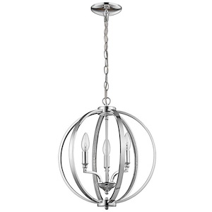 Nevaeh - Three Light Pendant in Modern Style - 15 Inches Wide by 18 Inches High