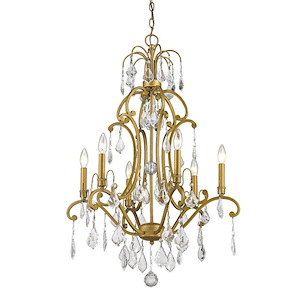 Claire - Six Light Chandelier in Classic Style - 24 Inches Wide by 35 Inches High - 659486