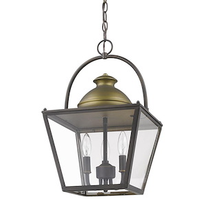 Savannah - Three Light Chandelier in Nautical Style - 12 Inches Wide by 19.75 Inches High