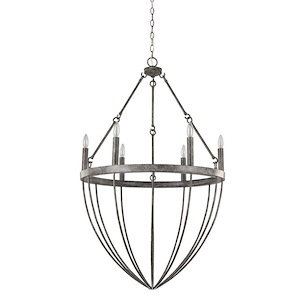 Harlow - Six Light Foyer in Modern Style - 28 Inches Wide by 44.5 Inches High