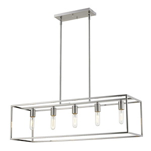 Cobar - 5 Light Island Pendant in Unobtrusive Style - 12 Inches Wide by 10 Inches High