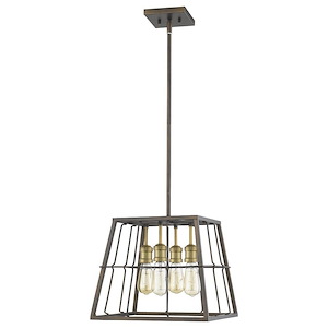 Charley 4-Light Pendant - 15.25 Inches Wide by 13.25 Inches High