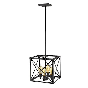 Brooklyn - 4 Light Pendant in City Style - 12.5 Inches Wide by 12 Inches High