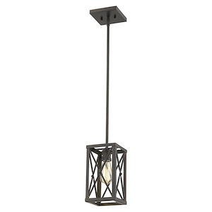 Brooklyn 1-Light Mini-Pendant in City Style - 5.5 Inches Wide by 10 Inches High - 883639