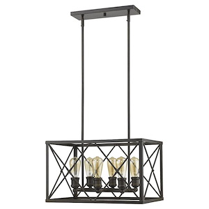 Brooklyn 6-Light Pendant in City Style - 13.5 Inches Wide by 12 Inches High - 883641