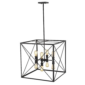 Brooklyn - 8 Light Pendant in City Style - 24 Inches Wide by 24 Inches High