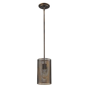 Loft - One Light Mini Pendant in Domesticated Warehouse Style - 6 Inches Wide by 10.25 Inches High