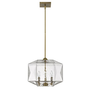Loft 3-Light Pendant in Bold-brassy and beautiful Style - 16 Inches Wide by 13.75 Inches High