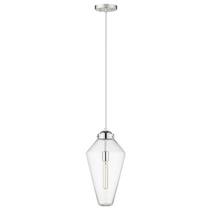 Ballina 1-Light Mini-Pendant in Modern Style - 9 Inches Wide by 17 Inches High