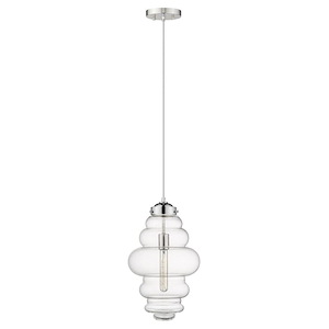 Ballina 1-Light Mini-Pendant in Modern Style - 10.5 Inches Wide by 17 Inches High