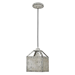 Iris 1-Light Pendant in Farmhouse Style - 8 Inches Wide by 12 Inches High