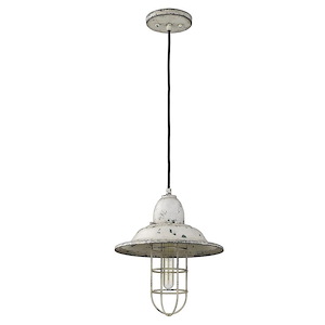 Iris 1-Light Pendant in Farmhouse Style - 12 Inches Wide by 14.25 Inches High