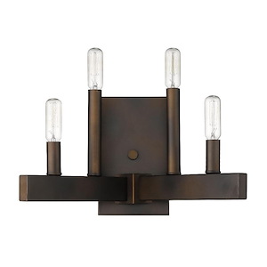 Fallon - 4 Light Wall Sconce in Modern Style - 13.25 Inches Wide by 7.88 Inches High - 1223268