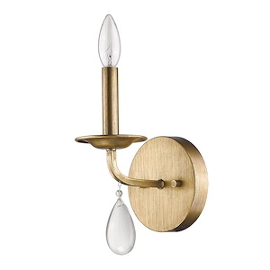 Krista - One Light Wall Sconce in Antique Style - 5.25 Inches Wide by 8.5 Inches High