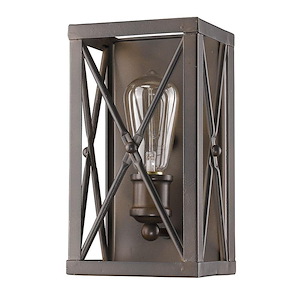 Brooklyn - One Light Wall Sconce in Industrial Style - 5.5 Inches Wide by 10 Inches High