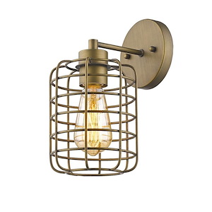 Lynden - One Light Wall Sconce in Industrial Style - 6 Inches Wide by 11.25 Inches High - 659597