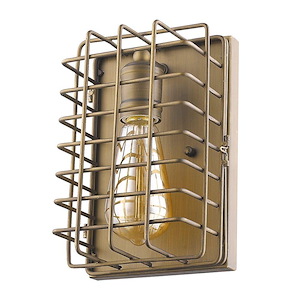 Lynden - One Light Wall Sconce in Industrial Style - 6 Inches Wide by 9 Inches High