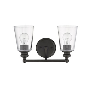 Ceil 2-Light Vanity - 14.25 Inches Wide by 8.25 Inches High