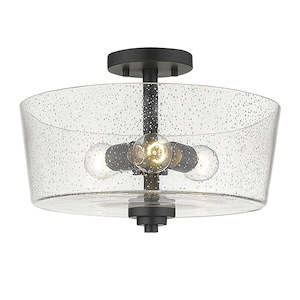 Rowe 3-Light Semi-Flush Mount - 15 Inches Wide by 10 Inches High