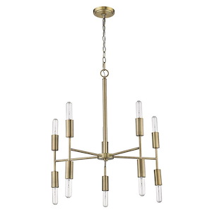 Perret 10-Light Chandelier in Mid-century Style - 26 Inches Wide by 26 Inches High - 883719