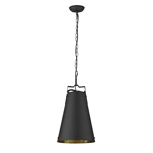 Faza 1-Light Pendant in Industrial Style - 12.5 Inches Wide by 24.5 Inches High