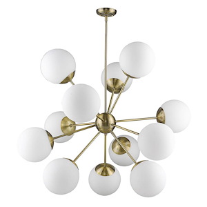 Solea 12-Light Chandelier in Mid-century Style - 40 Inches Wide by 40 Inches High