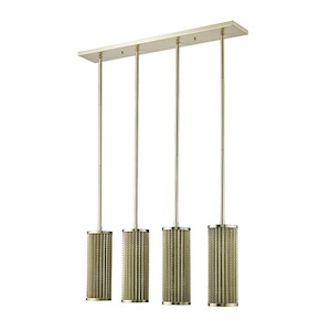 Basetti 4-Light Pendant in Modern Style - 5 Inches Wide by 14 Inches High