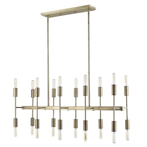 Perret 20-Light Island Pendant in Mid-century Style - 13 Inches Wide by 15.75 Inches High