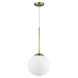 Solea 1-Light Pendant in Mid-century Style - 10 Inches Wide by 22.75 Inches High