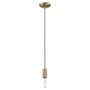 Perret 1-Light Mini Pendant in Mid-century Style - 1.75 Inches Wide by 11.25 Inches High