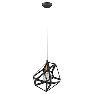 Hedron 1-Light Pendant - 9.25 Inches Wide by 13.25 Inches High